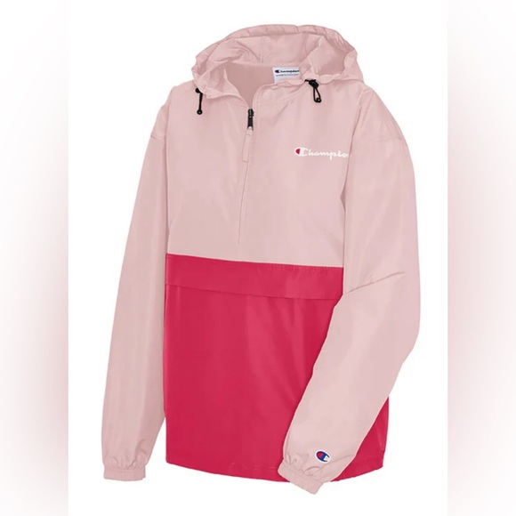 Champion Jackets & Blazers - Champion Packable Colorblock Windbreaker Jacket. 2 Tone Pink NWOT